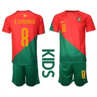 Portugal Bruno Fernandes #8 Domaci Dres za djecu SP 2022 Kratak Rukav (+ Kratke hlače)